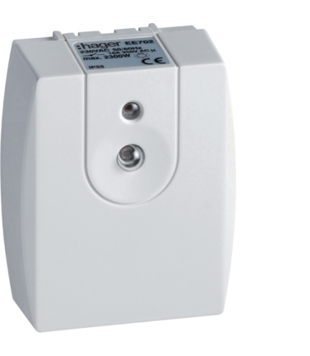 EE702 Wyłącznik zmierzchowy natynkowy IP55 nastawy regulowane 230V 1NO 16A Hager