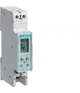 EG010 Zegar cyfrowy dzienny 5 kroków programowych 230V 1P 16A Hager