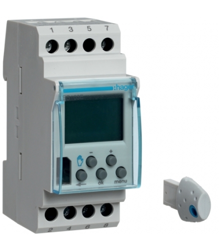 EG103E Zegar cyfrowy tygodniowy komfort 56 kroków programowych 230V 1P 16A Hager