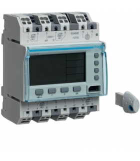 EG493E Zegar cyfrowy roczny+tygodniowy 300 kroków progr. 230V 2P+2NO 10A QuickConnect Hager