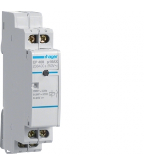 EP400 Przekaźnik bistabilny elektroniczny 2 wejścia 8-24VAC/DC + 230VAC 1NO 16A Hager