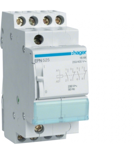 EPN525 Przekaźnik bistabilny 230VAC/110VDC 2NO+2NC 16A Hager