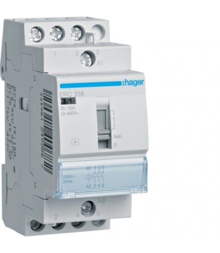 ERC316 Przekaźnik instalacyjny 230VAC 3NO 16A Hager
