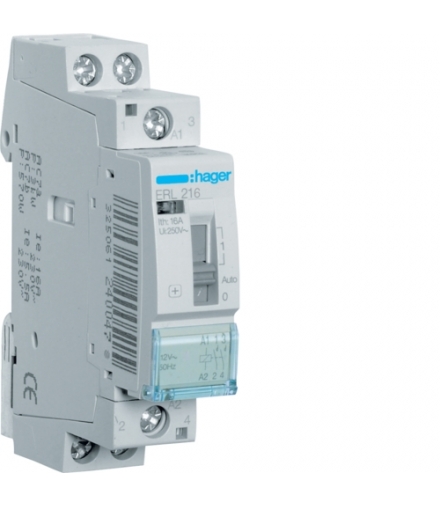 ERL216 Przekaźnik instalacyjny 12VAC 2NO 16A Hager