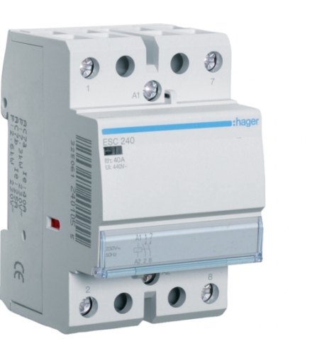 ESC240 Stycznik 230VAC 2NO 40A AC-7a/b Hager