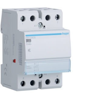 ESC240S Stycznik cichy 230VAC 2NO 40A AC-7a/b Hager