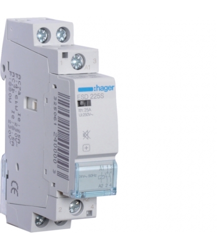 ESD225S Stycznik cichy 24VAC 2NO 25A AC-7a/b Hager