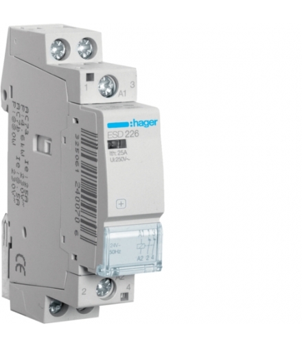 ESD226 Stycznik 24VAC 2NC 25A AC-7a/b Hager