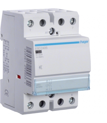 ESD240S Stycznik cichy 24VAC 2NO 40A AC-7a/b Hager