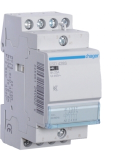 ESD428S Stycznik cichy 24VAC 3NO+1NC 25A AC-7a/b Hager