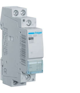 ESL227 Stycznik 12VAC 1NO+1NC 25A AC-7a/b Hager