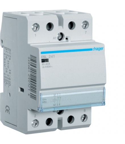 ESL241 Stycznik 12VAC 2NC 40A AC-7a/b Hager