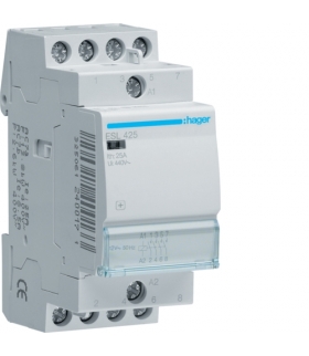 ESL425 Stycznik 12VAC 4NO 25A AC-7a/b Hager