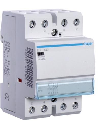 ESL440 Stycznik 12VAC 4NO 40A AC-7a/b Hager