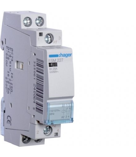 ESM227 Stycznik 110/127VAC 1NO+1NC 25A AC-7a/b Hager