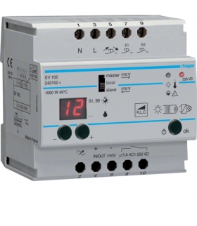 EV102 Ściemniacz zdalny 1000 W, sterowanie lokalne i 1/10 V Master/Slave Hager