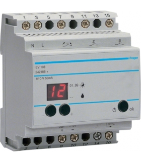 EV108 Urządzenie zdalnego sterowania ściemniaczami EV100/EV102, funkcje Comfort Hager