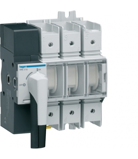 HAE316 Modułowy rozłącznik izolacyjny obrotowy z widoczną przerwą 3P 160A, rozmiar 4 Hager