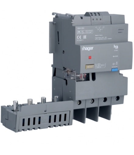 HBA128H Blok różnicowo-prądowy 4P 125A, bez regulacji Hager