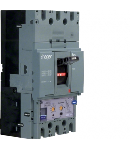 HED250H Wyłącznik mocy h630 3P 70kA 250A LSI Hager