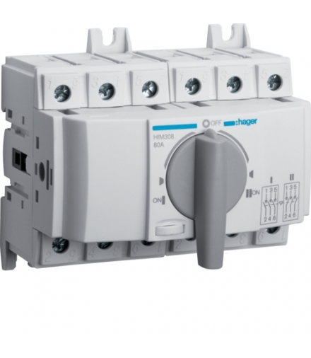 HIM308 Modułowy przełącznik zasilania 3x80A Hager