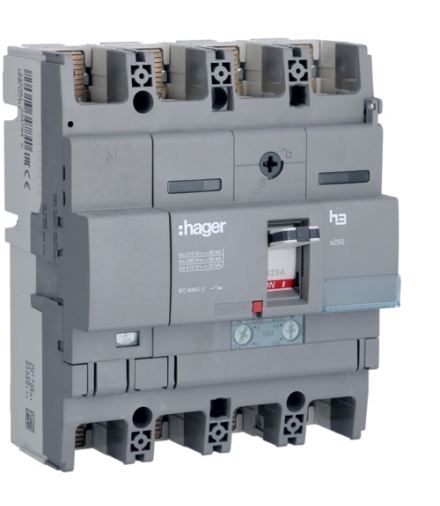 HNB127H Wyłącznik mocy x250 4P N50% 40kA 125A TM Hager