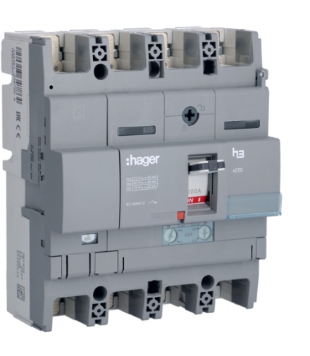 HNB202H Wyłącznik mocy x250 4P N50% 40kA 200A TM Hager