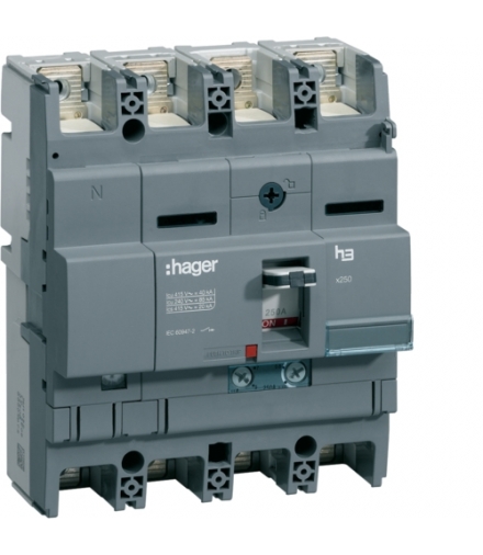 HNB251H Wyłącznik mocy x250 4P 40kA 250A TM Hager