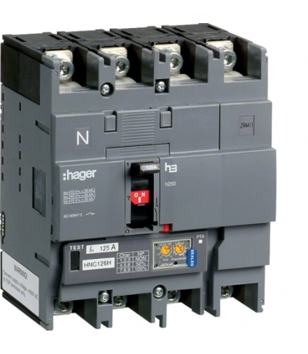 HNC251H Wyłącznik mocy h250 4P 50kA 250A LSI Hager