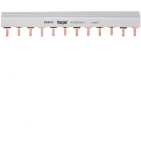 KB463C Szyna grzebieniowa kołkowa pozioma 4P 10mm² 24M Hager