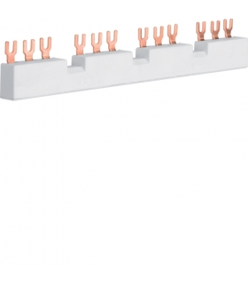 KD304M Szyna fazowa widełkowa 3P do 4 wyłączników silnikowych MM5xxN, 10 mm² Hager