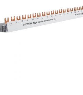 KDN451E Szyna grzebieniowa widełkowa pozioma 2P 16mm² do RCCB 2P 54M Hager