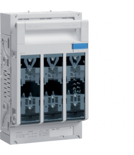 LT153 LT rozłącznik bezpiecz. NH1 3P 250A 690VAC szyny 60mm zasilanie/odpływ śruba M10 Hager