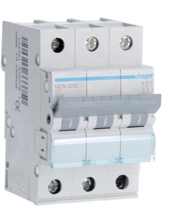 MCN301E MCB Wyłącznik nadprądowy Icn 6000A 3P C 1A Hager