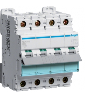 NBN416 MCB Wyłącznik nadprądowy Icn 10000A / Icu 15kA 4P B 16A Hager