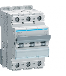 NCN301 MCB Wyłącznik nadprądowy Icn 10000A / Icu 15kA 3P C 1A Hager