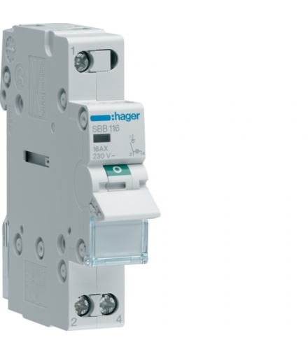 SBB116 Modułowy rozłącznik izolacyjny z lampką sygnalizacyjną 1P 16A 230VAC Hager