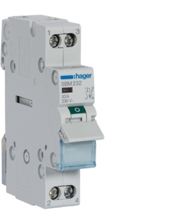 SBM232 Modułowy rozłącznik izolacyjny z lampką sygnalizacyjną 2P 32A 230VAC Hager