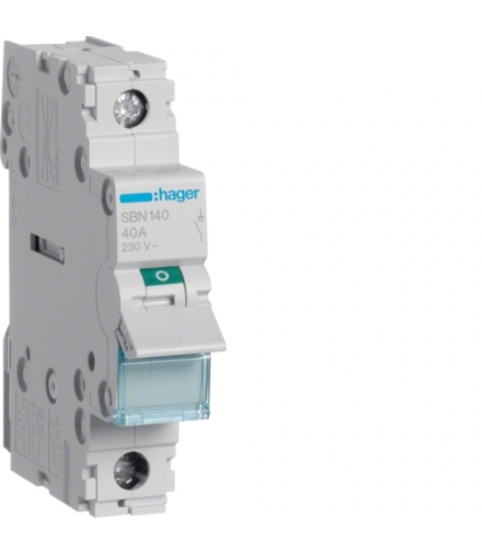 SBN140 Modułowy rozłącznik izolacyjny 1P 40A 230VAC Hager