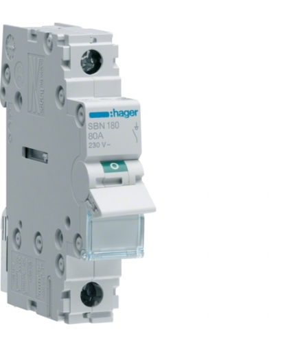 SBN180 Modułowy rozłącznik izolacyjny 1P 80A 230VAC Hager