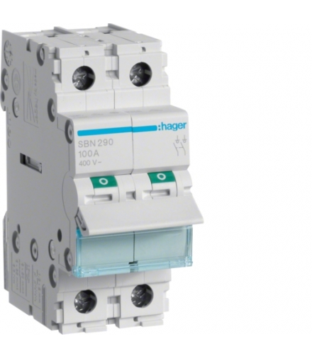 SBN290 Modułowy rozłącznik izolacyjny 2P 100A 400VAC Hager