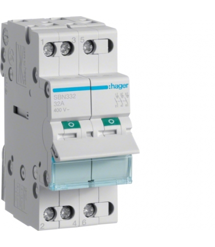 SBN332 Modułowy rozłącznik izolacyjny 3P 32A 400VAC Hager