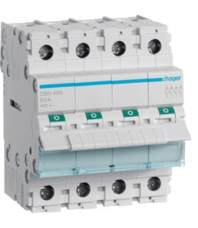 SBN480 Modułowy rozłącznik izolacyjny 4P 80A 400VAC Hager