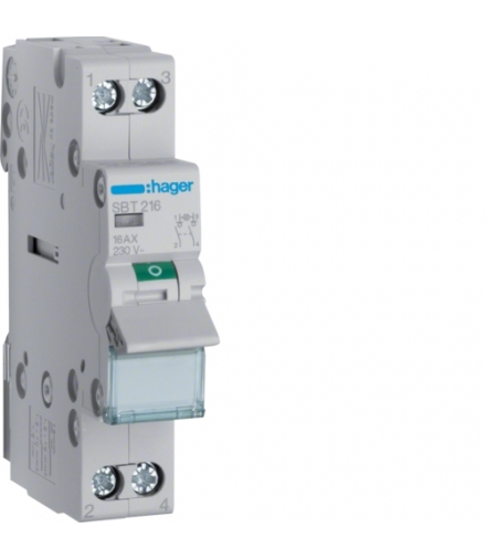 SBT216 Modułowy rozłącznik izolacyjny z lampką sygnalizacyjną 2P 16A 230VAC Hager