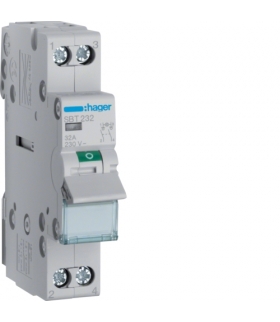 SBT232 Modułowy rozłącznik izolacyjny z lampką sygnalizacyjną 2P 32A 230VAC Hager