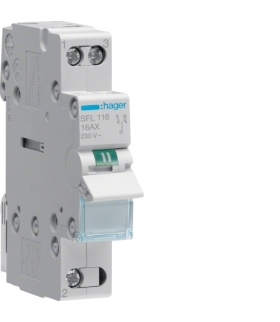 SFL116 Modułowy przełącznik instalacyjny I-II punkt wspólny od dołu 1P 16A 230VAC Hager
