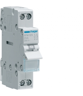 SFM125 Modułowy przełącznik instalacyjny I-II 2-obwodowy 1NO+1NC 25A 230VAC Hager