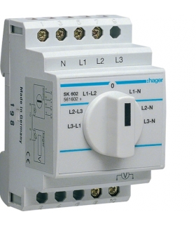 SK602 Przełącznik woltomierza 7-pozycyjny 400V, 20A Hager