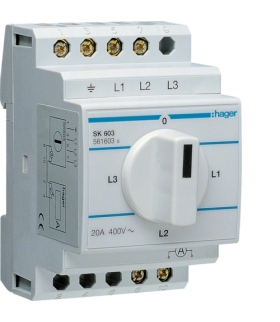 SK603 Przełącznik amperomierza 4-pozycyjny 400V, 20A Hager