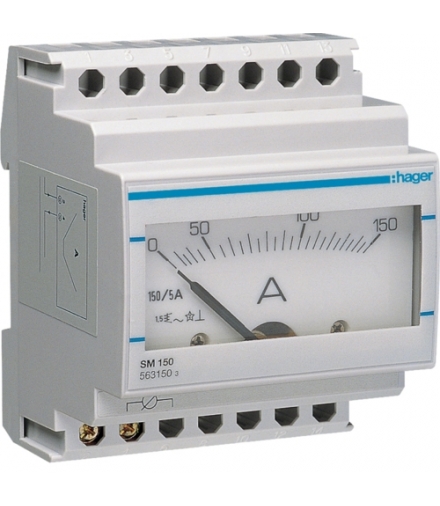 SM150 Amperomierz analogowy przekładnikowy 0-150A Hager